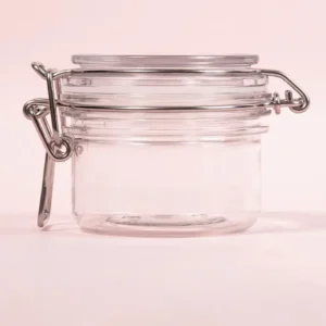 clear plastic sealed jar with buckle cap
