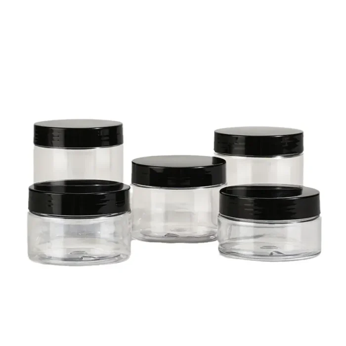 pet plastic face cream jars